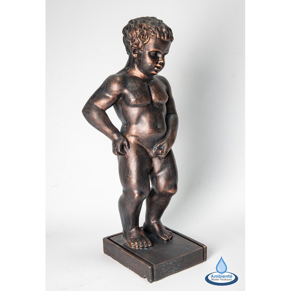 H40cm Brussels Boy Pond Spitter Fountain by Ambienté