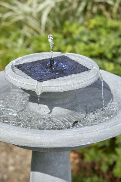 H70cm Chatsworth Solar Powered Fountain Bird Bath
