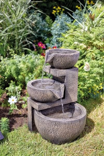 Genoa Solar Tiered Cascade Water Feature
