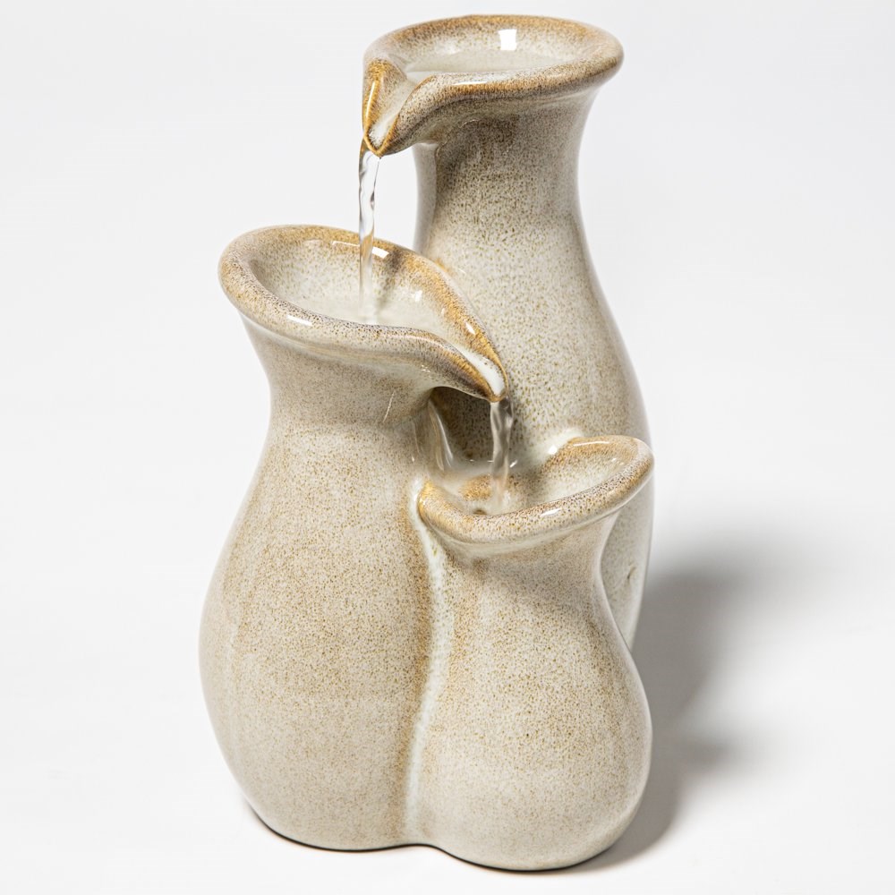 Baeza Cascading Jar Ceramic Tabletop Water Feature | Ambienté