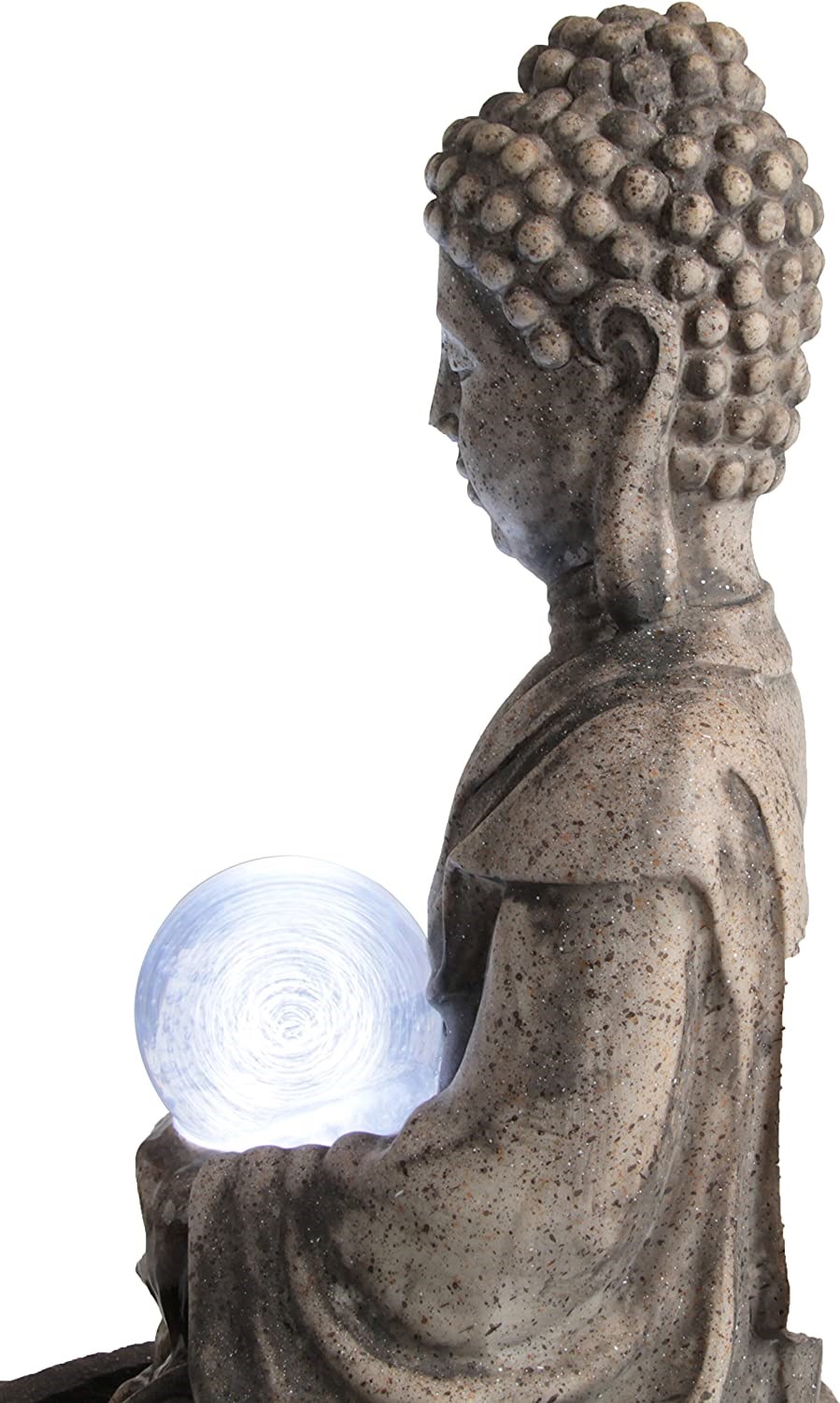 Buddha & Crystal Ball Water Feature w/ LED Lights | Ambienté