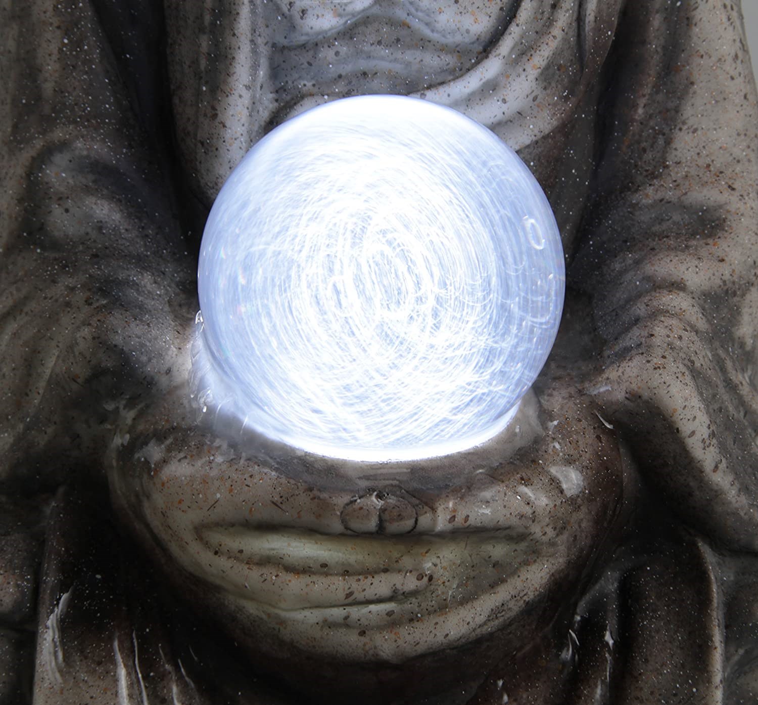 Buddha & Crystal Ball Water Feature w/ LED Lights | Ambienté