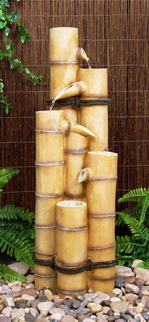 Ginko Bamboo Poles Japanese 4-Tier Cascade Water Feature