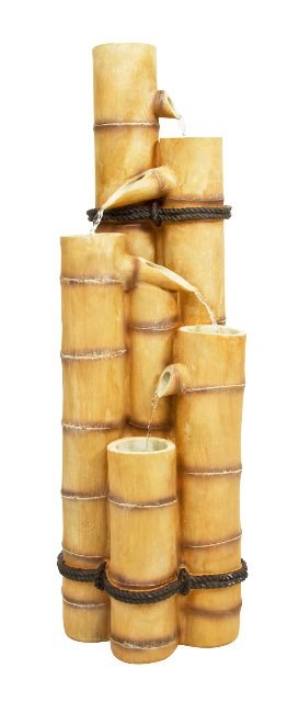 H88cm Ginko 5-Tier Bamboo Water Feature by Ambienté