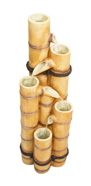 H88cm Ginko 5-Tier Bamboo Water Feature by Ambienté