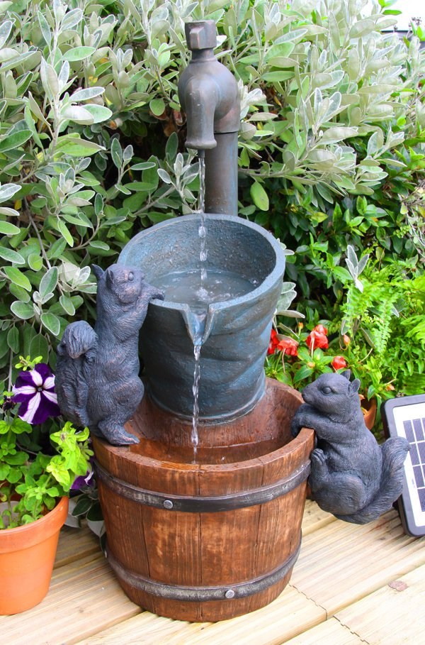 H72cm Buckets and Tap Solar Water Feature by Solaray