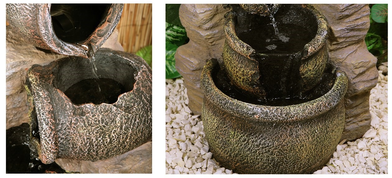 H77cm Cherika Cascading Oil Jars Water Feature | Indoor/Outdoor Use by Ambienté