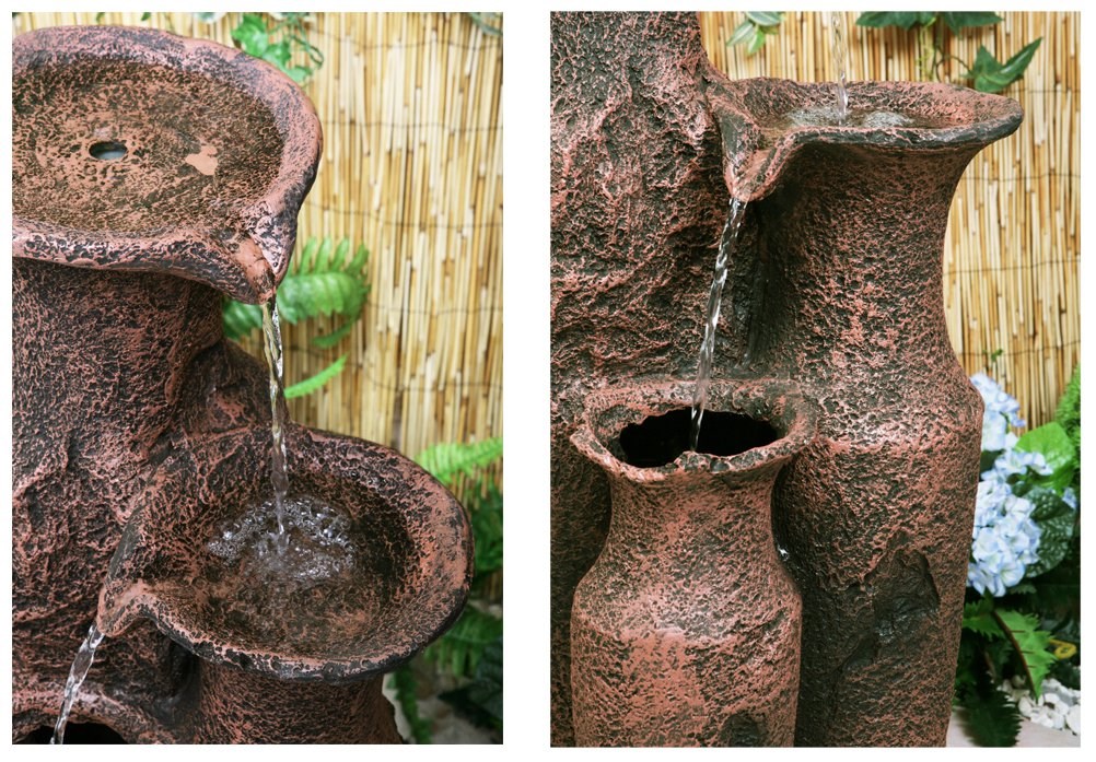 H84cm Sama Cascading Jars Water Feature | Indoor/Outdoor Use by Ambienté