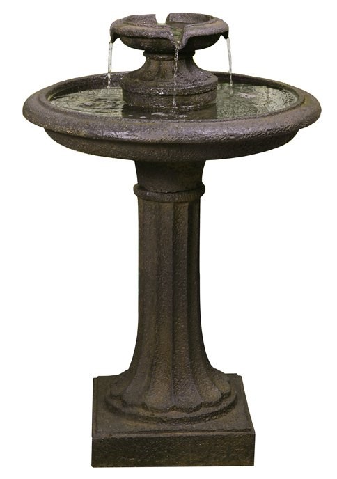 Maleda Antique Effect Bird Bath Water Fountain