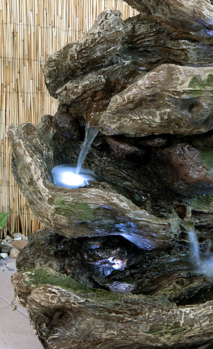 Rocky River Cascading Water Feature w/ Lights | Indoor/Outdoor Use | Ambienté