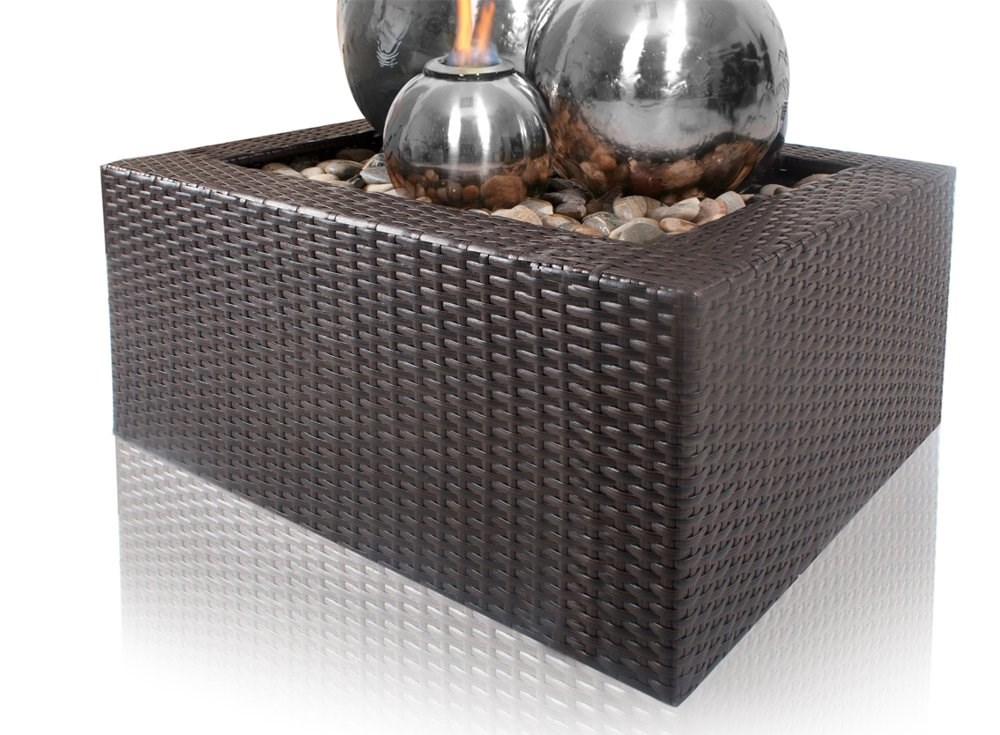 Magma Triple Sphere Stainless Steel Fire & Water Feature | Ambienté