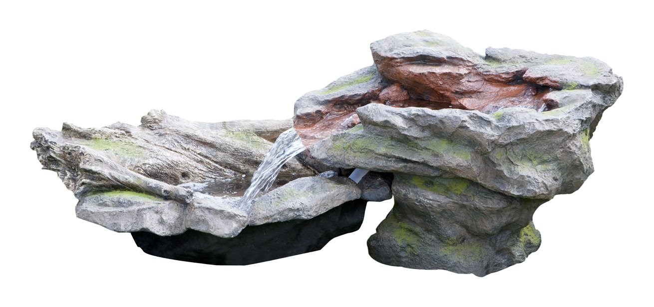 H70cm Utsuri Falls Stone River Water Feature with Pond by Ambienté