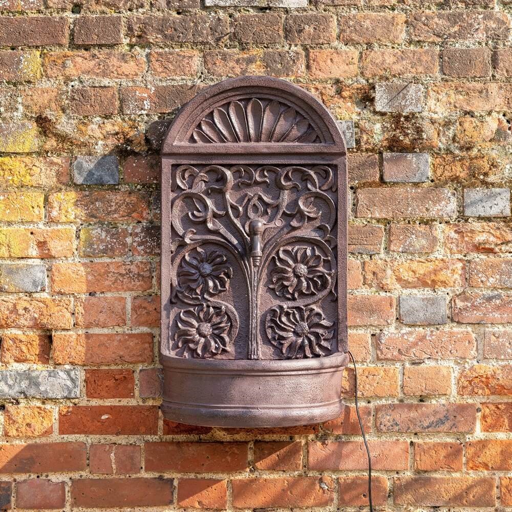 Arbury Rust Effect Wall Fountain Water Feature