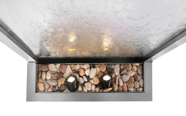 Silver Falls Stainless Steel Water Wall w/ Lights | Ambienté