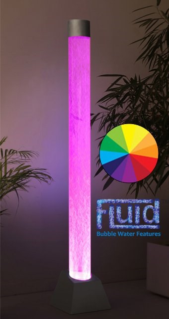 Bubble Tube Water Feature w/ Colour Changing LEDs | Fluid