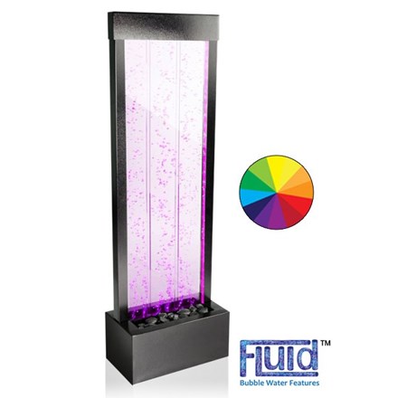 H122cm Bubble Water Wall w/ Colour Changing LEDs | Indoor/Outdoor Use - | Fluid