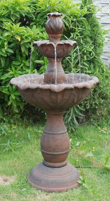 Classic 3-Tier Rust Fountain Water Feature