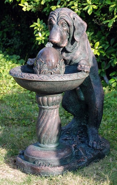 Dog at Fountain Water Feature H69cm