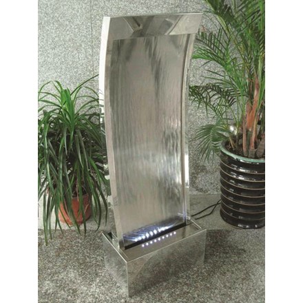 Peking Stainless Steel Water Feature with LED Lights