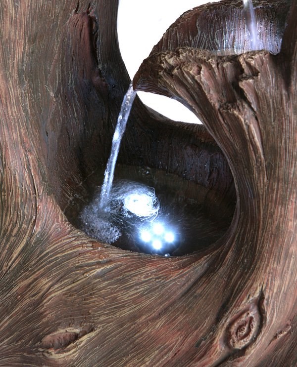 H86cm Squirrel Tree Falls Water Feature with Lights by Ambienté