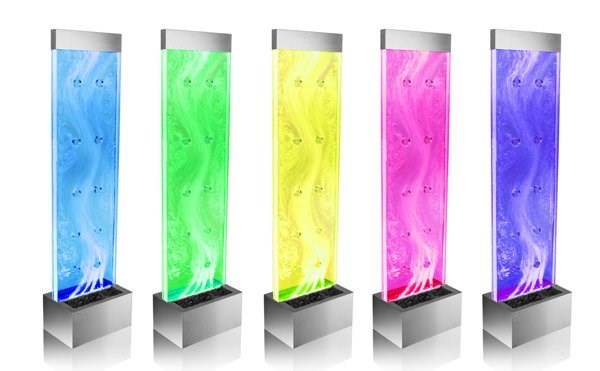 H183cm Orion Bubble Water Wall with Colour Changing LEDs | Indoor Use - by Fluid