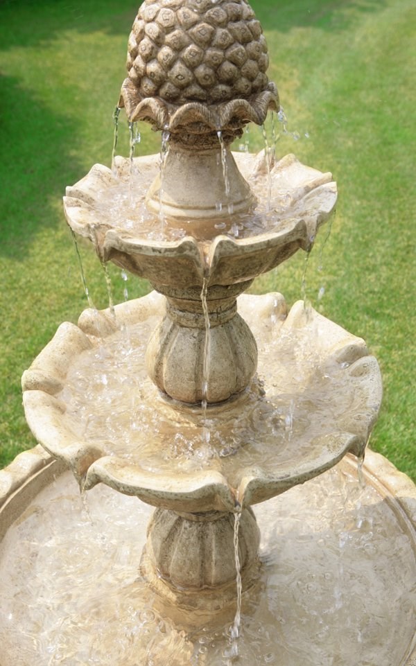 H150cm Regal 3-Tier Cast Stone Water Fountain by Ambienté