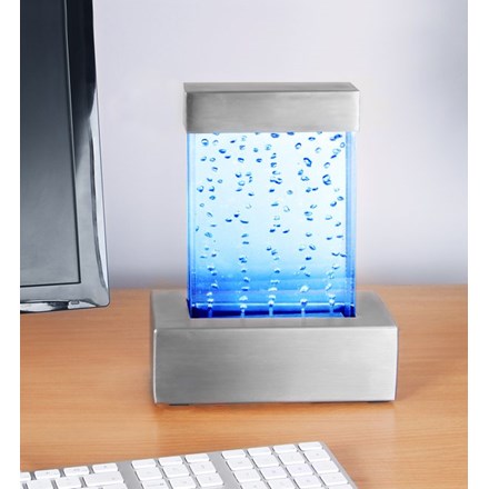 H27cm Nebula Bubble Wall Tabletop Water Feature w/ Colour LEDs | Indoor Use | | Fluid