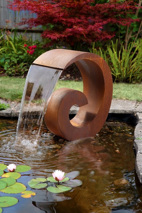 Sentosa Corten Steel Cascade Water Feature
