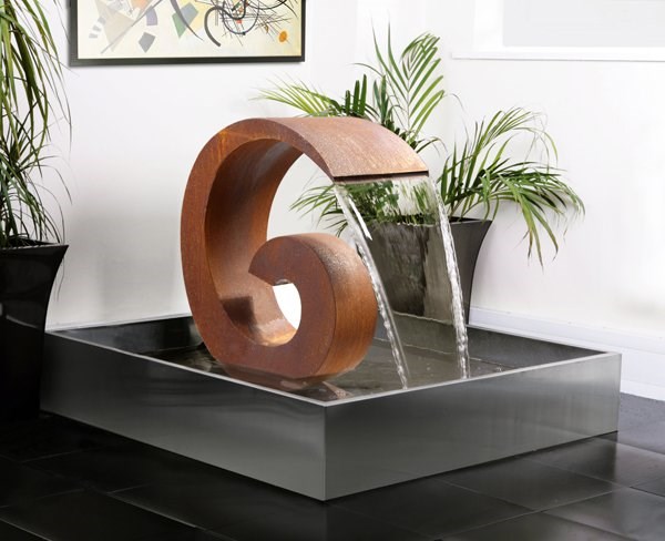 Sentosa Corten Steel Cascade Water Feature & Surround Reservoir