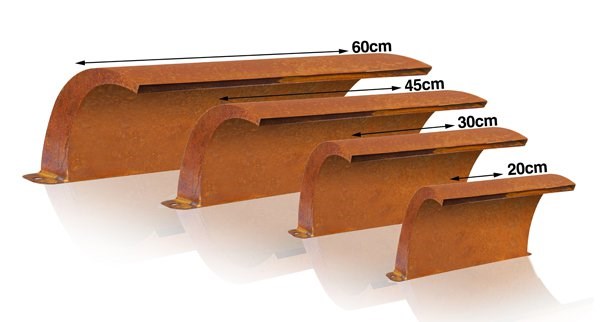 L30cm The Arc Corten Steel Cascade by Ambienté