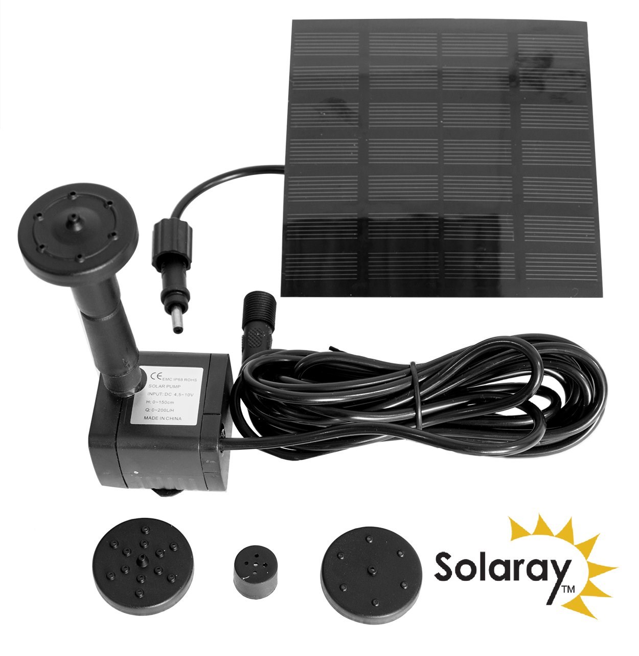 150LPH Solar Water Pump Kit With 4 Fountain Heads