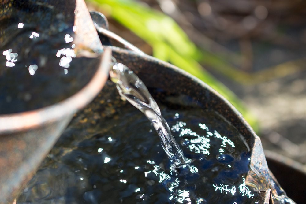 H49cm Dunwich Cascading Bucket Solar Zinc Water Feature by Solaray