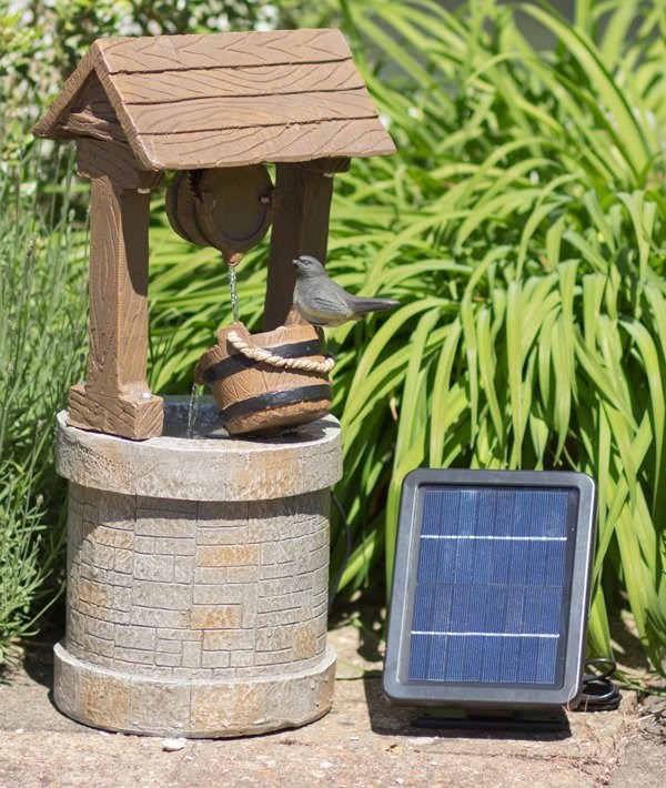 H50cm Wishing Well Solar Water Feature by Solaray