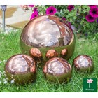 12.6cm Copper Effect Stainless Steel Gazing Globe Sphere