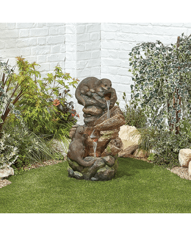 H77cm Otter Pools Water Feature with Lights