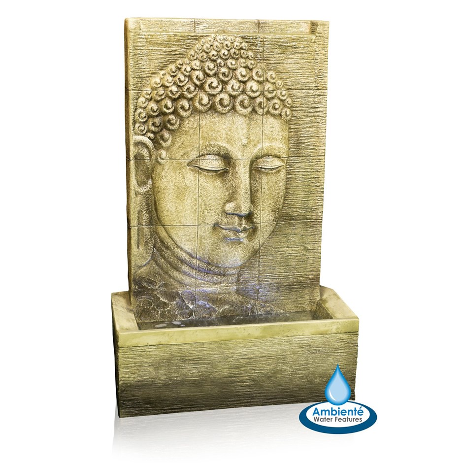 Nirvana Buddha Falls Water Feature w/ Lights | Indoor/Outdoor Use | Ambienté