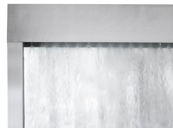 The Big One Brushed Stainless Steel & Glass Water Wall | Ambienté