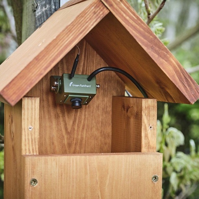 Green Feathers Wifi Bird Box Camera With Gb Eu Us Psu 10M Power Extension Cable