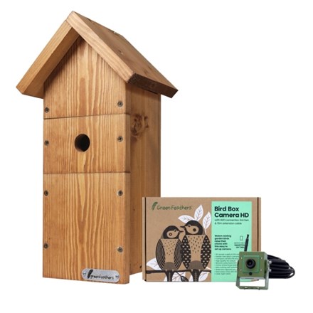 Green Feathers Complete Deluxe Wifi Bird Box Camera Kit 3Rd Gen