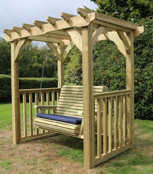 Ophelia Wooden Two Seater Garden Swing 2 1M