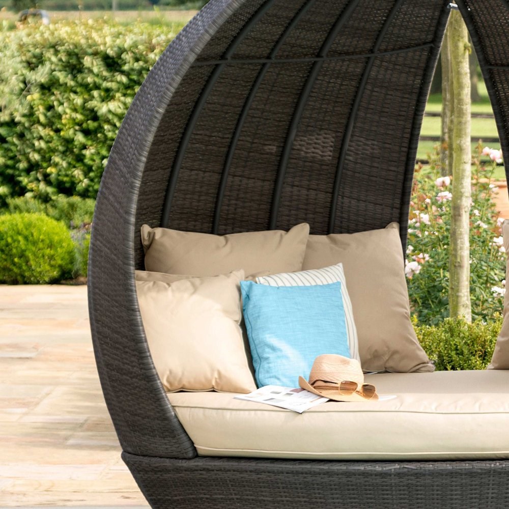 Lotus Garden Rattan Daybed in Brown