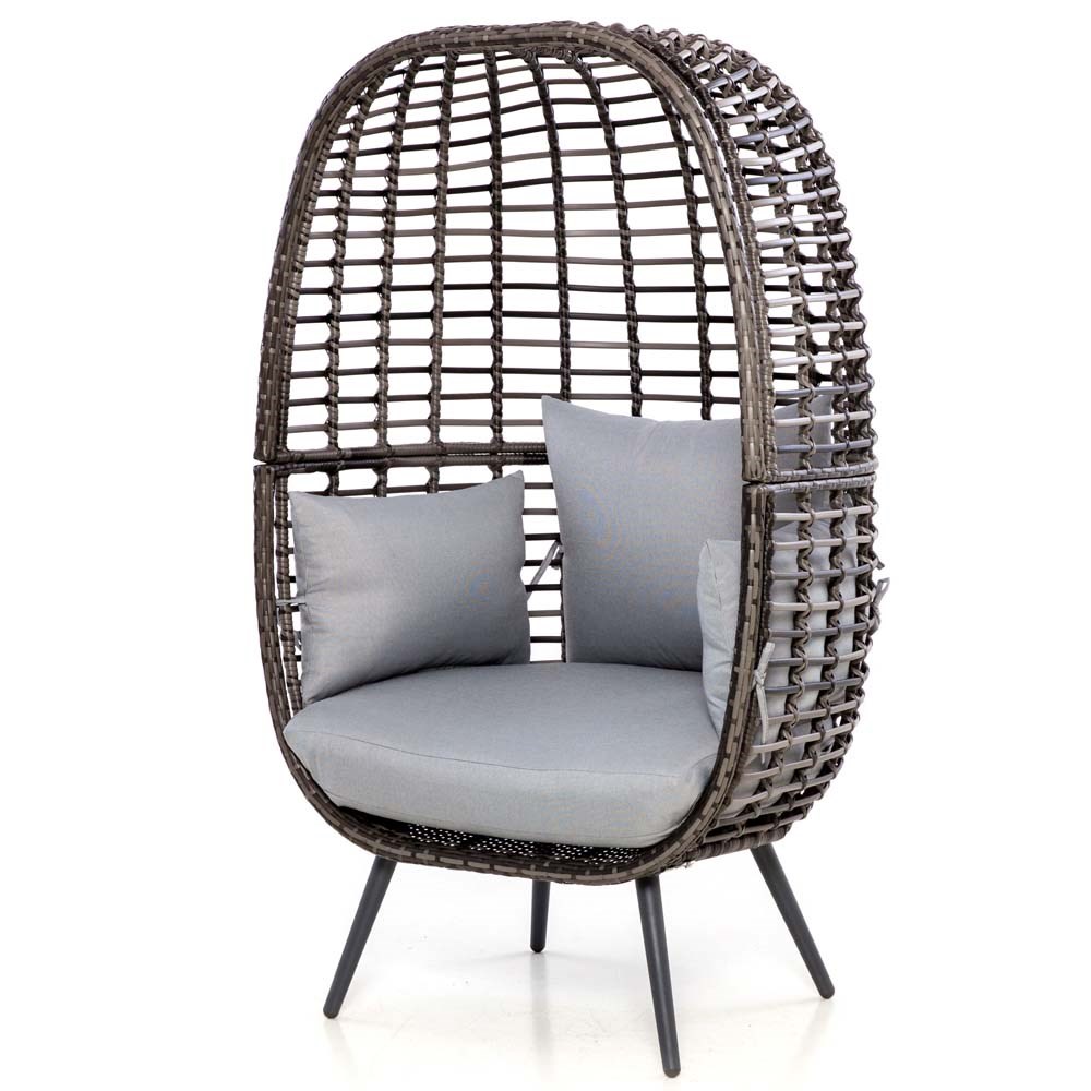 Riviera Garden Deep Seated Rattan Chair in Grey