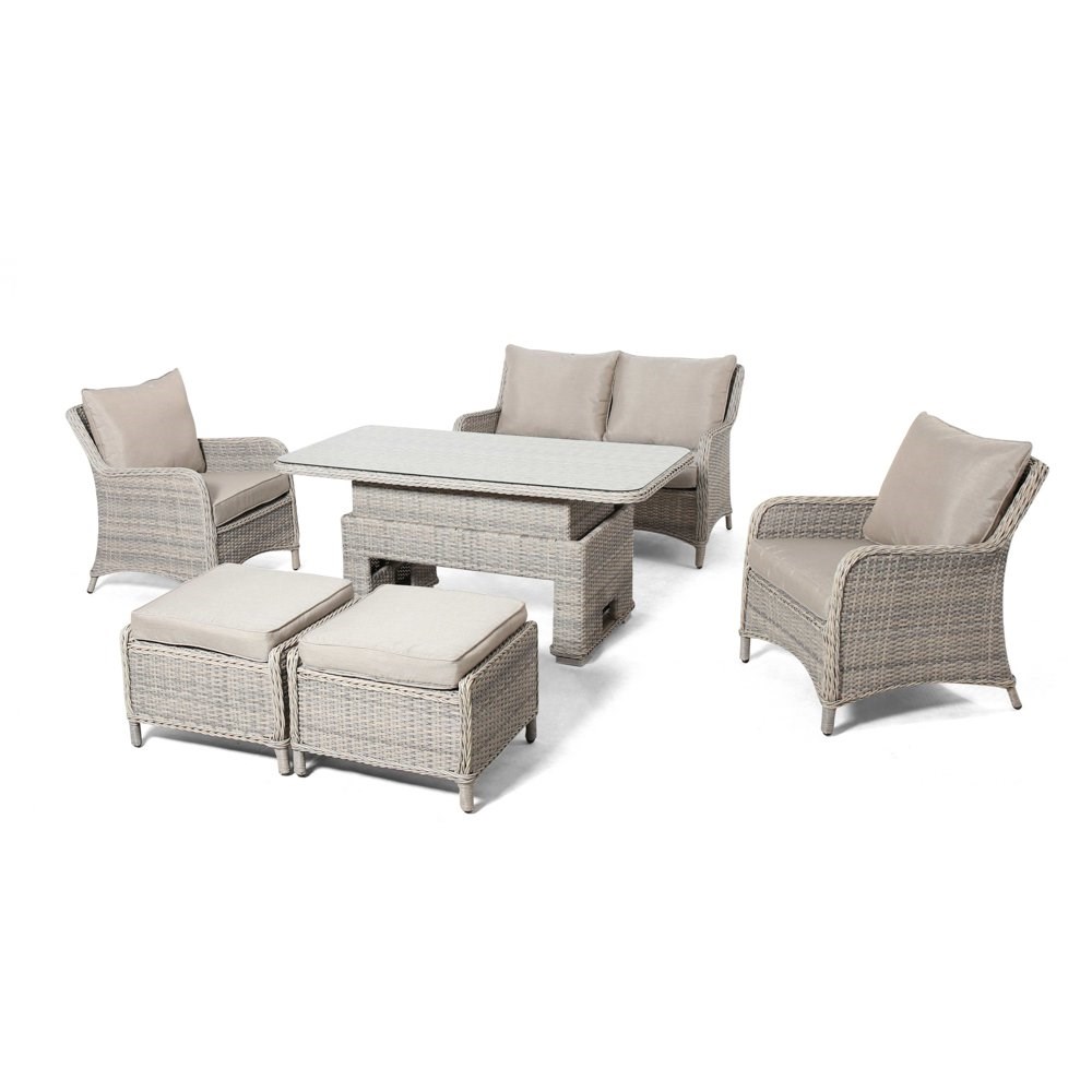 Cotswolds Garden 2 Seater Sofa Dg With Risg Table Grey/Taupe