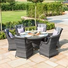 Victoria Garden 6 Seater Round Table And Chairs Dg Set Grey
