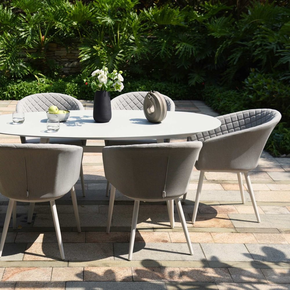 Ambition Garden 6 Seater Oval Table And Chairs Dg Setlead Che