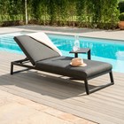 Allure Garden Rattan Sunlounger in Charcoal
