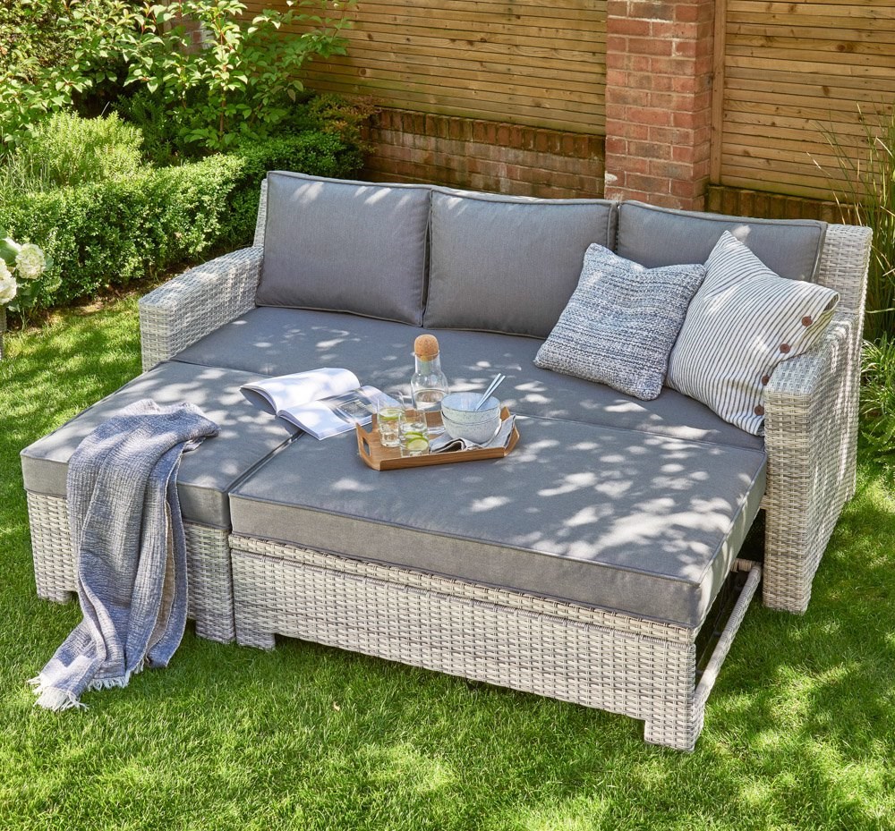 Norfolk Leisure Oxborough Pull Out Lounge Sofa In Light Grey
