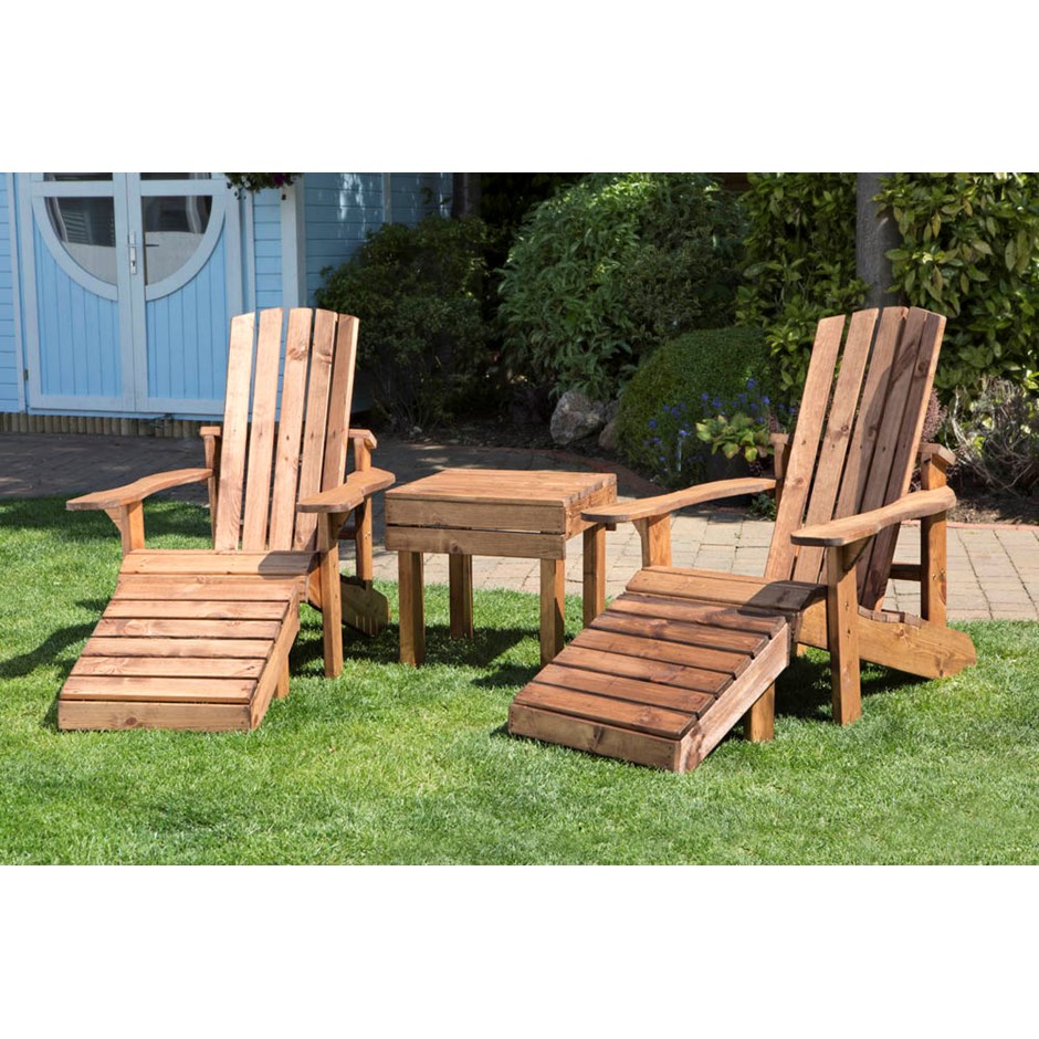 Charles Taylor Aidendack Wooden Garden Chairs And Table Set