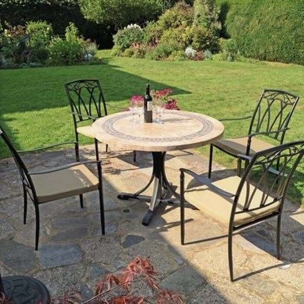 Vermont Dining Table With 4 Ascot Chairs Set