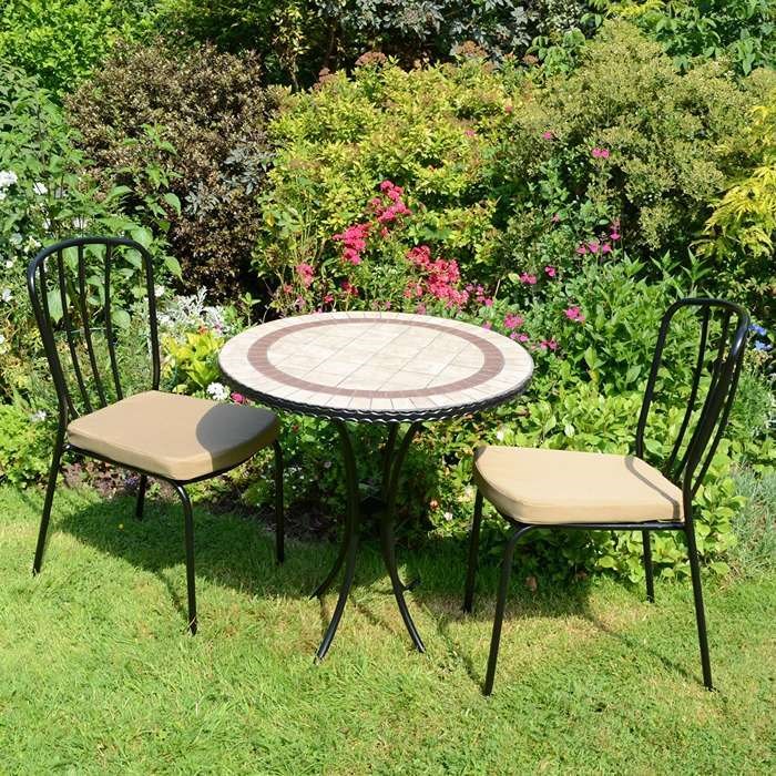 Henley 71Cm Bistro With 2 Milan Chairs Set